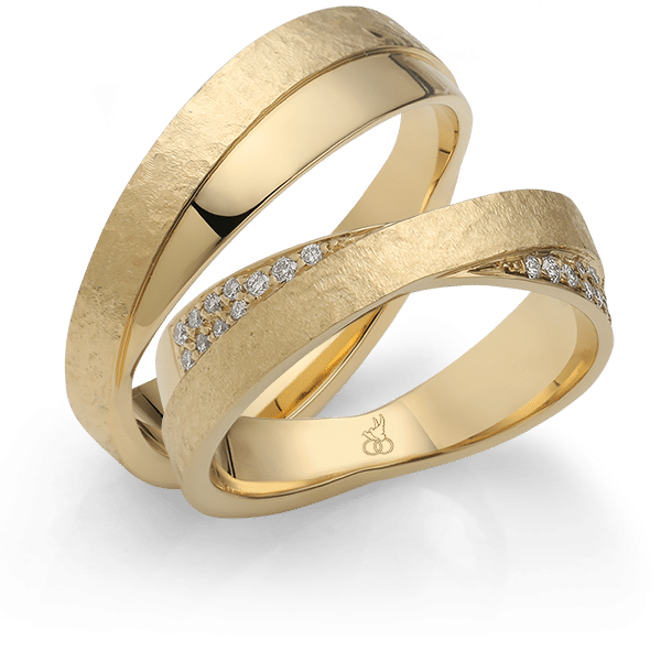 038trauringe Designverliebt 14kt Gelbgold Mit Stein Besetzt Rauschmayer Trauringmanufaktur