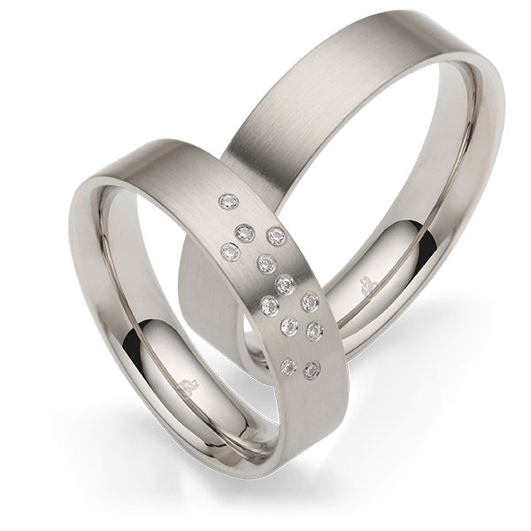 096trauringe Platin 950 Platin Mit Stein Besetzt Rauschmayer Trauringmanufaktur